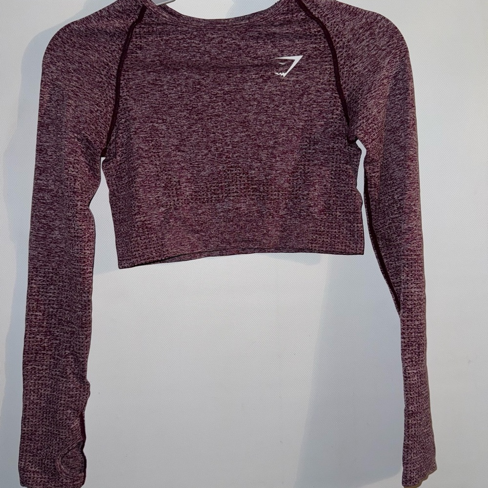 gymshark small Long Sleeve Crop Top